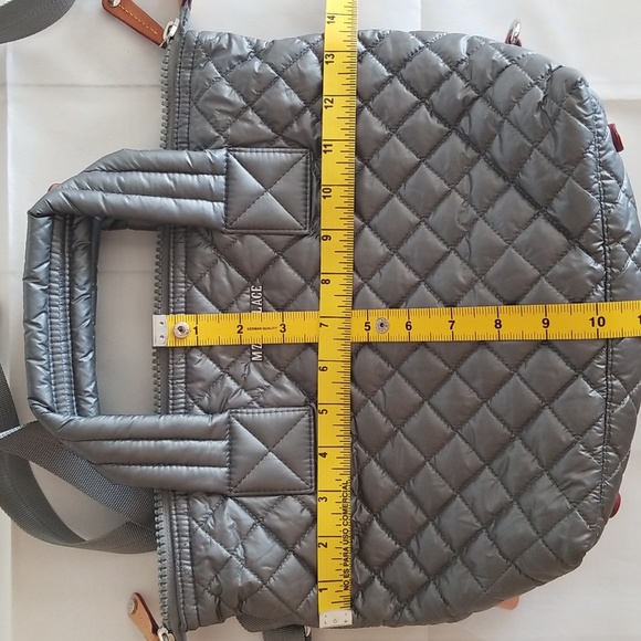 nwot MZ Wallace Steel (Dark Silver) Small Sutton Quilted Nylon Crossbody… - Picture 10 of 11